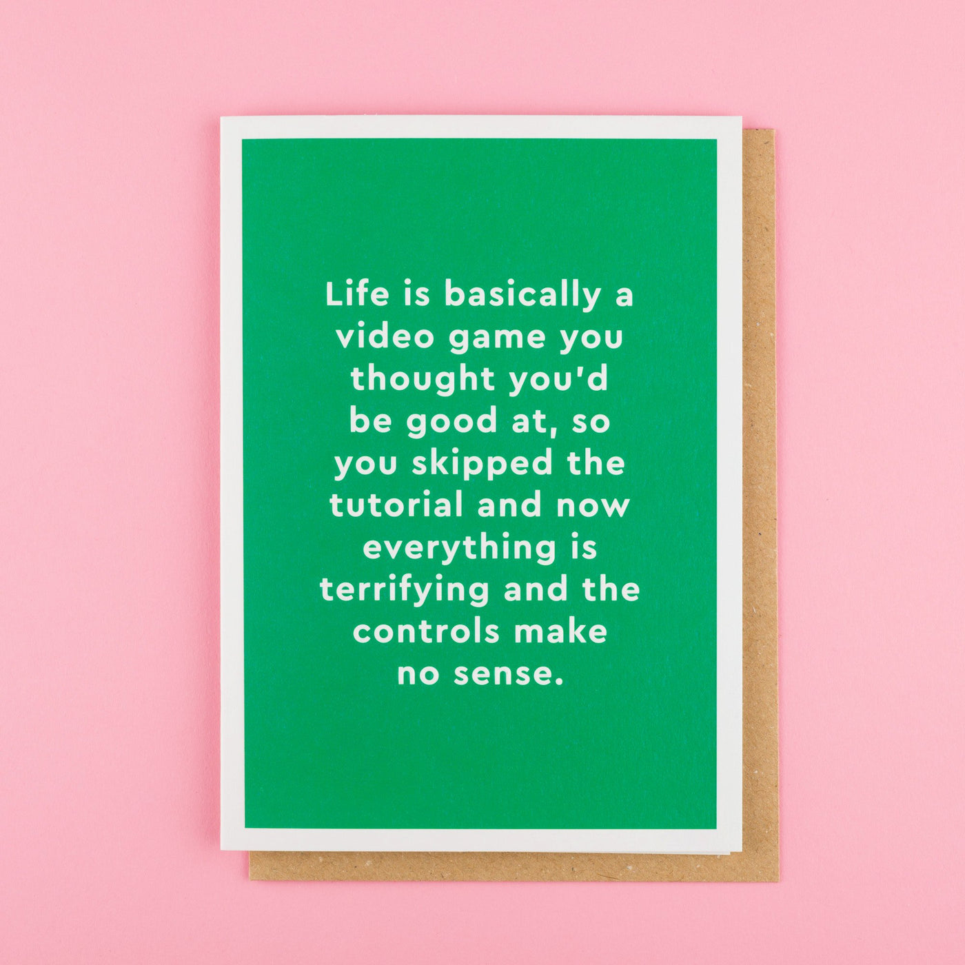 Video Game Funny Retro Card by Ohh Deer