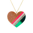 Glitter Heart Necklace Dollydagger Rollerama