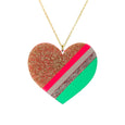 Glitter Heart Necklace Rollerama Dollydagger