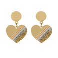 Gold Heart of Glass Earrings Dollydagger Rollerama