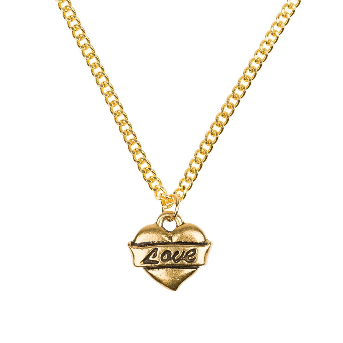 Gold Love Heart Necklace Dollydagger