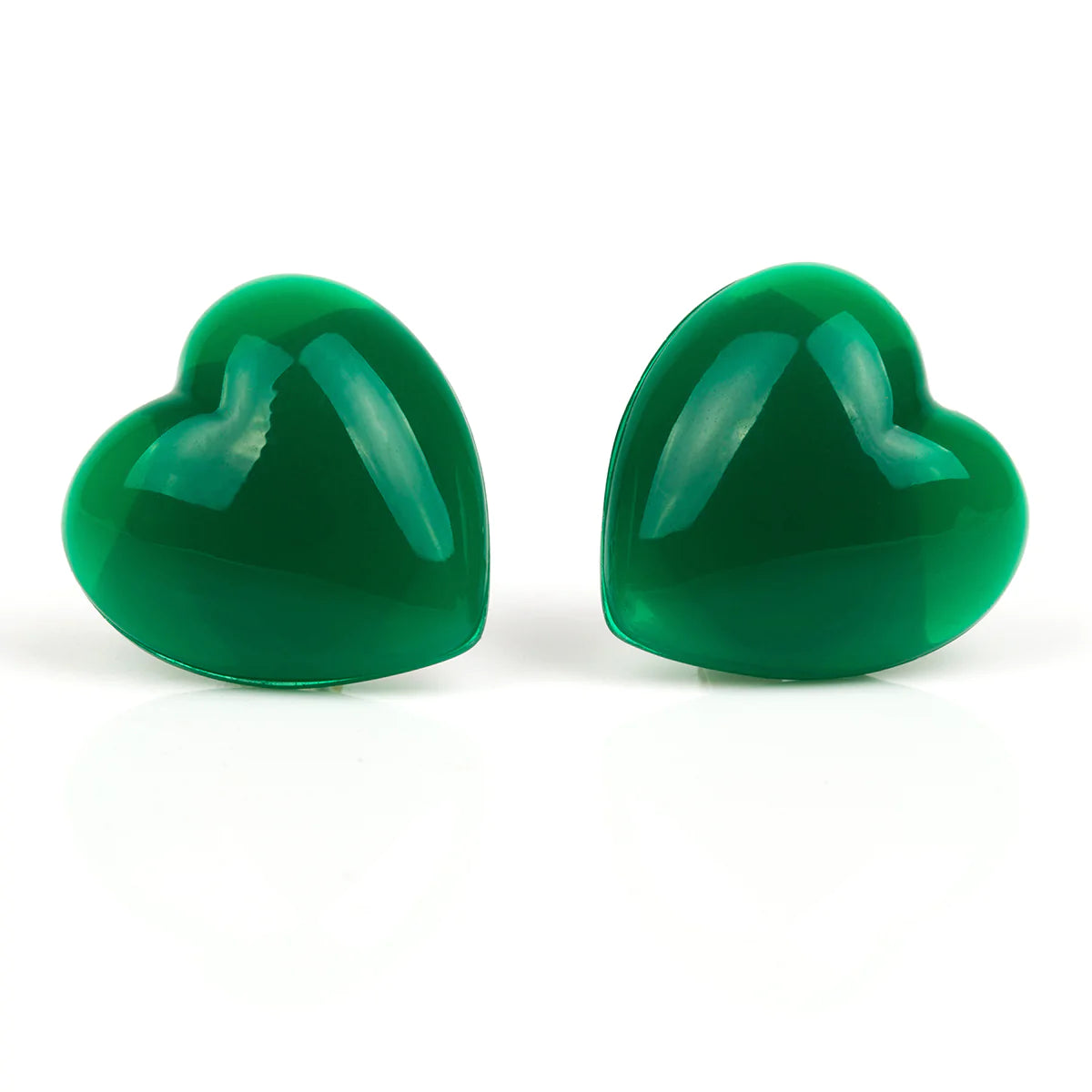 Green Heart Earrings Dollydagger