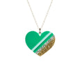 Green Heart of Glass Necklace Rollerama Dollydagger