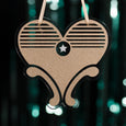 Heart Christmas Ornament Dollydagger Curly Mark
