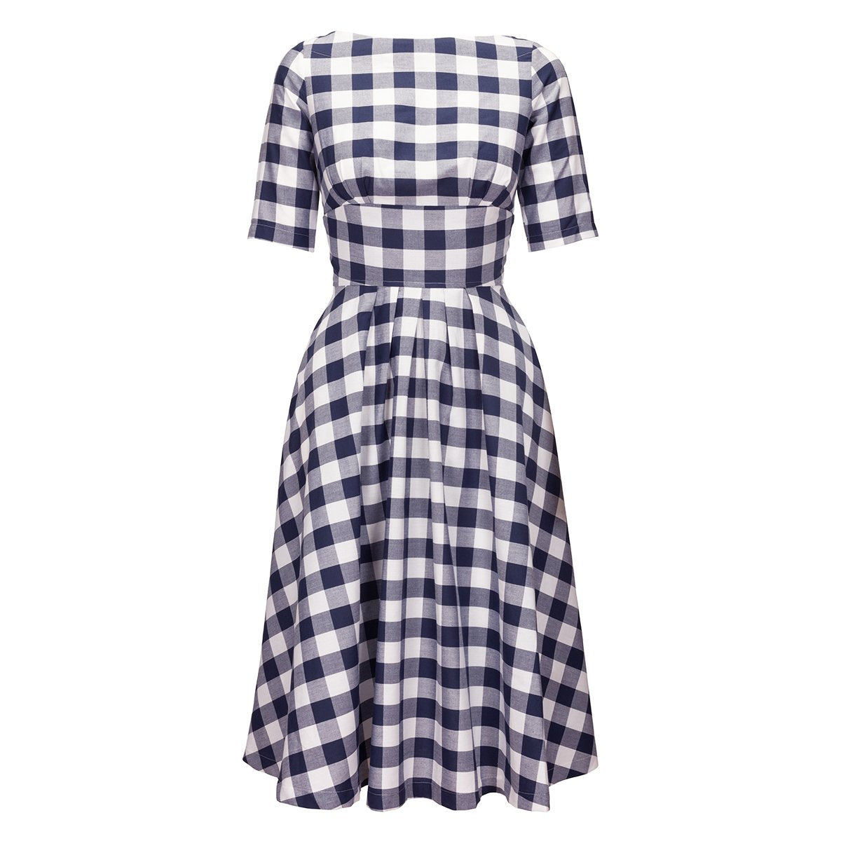 Katie Navy Gingham Dress Fit and Flare Gingham Dress Katie dress