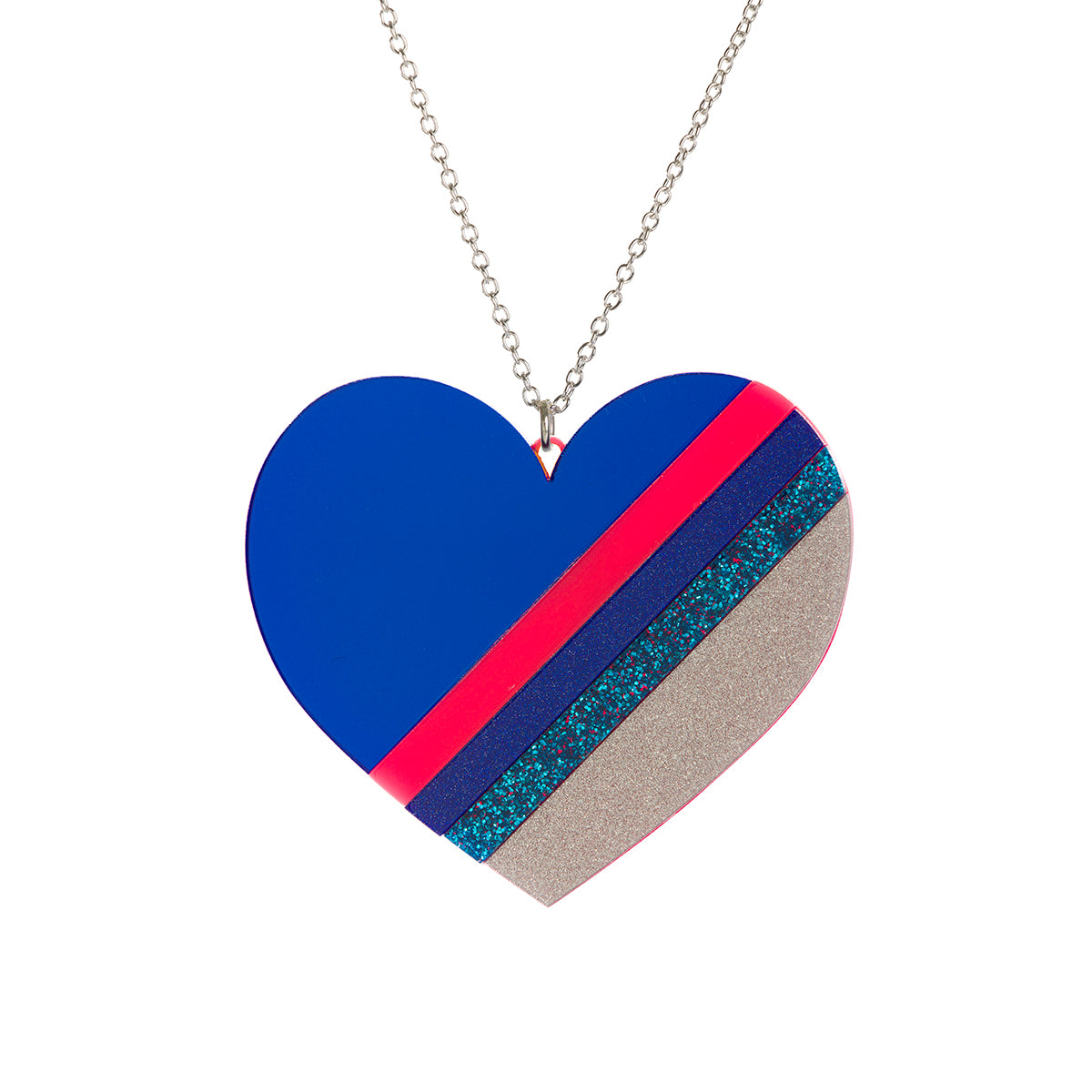 Large Heart Necklace Blue Dollydagger Rollerama