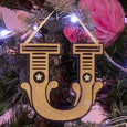 Letter U Christmas Ornament Dollydagger Curly Mark