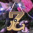 Letter Z Christmas Ornament Dollydagger Curly Mark