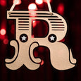 Letter R Christmas Ornament Curly Mark Dollydagger