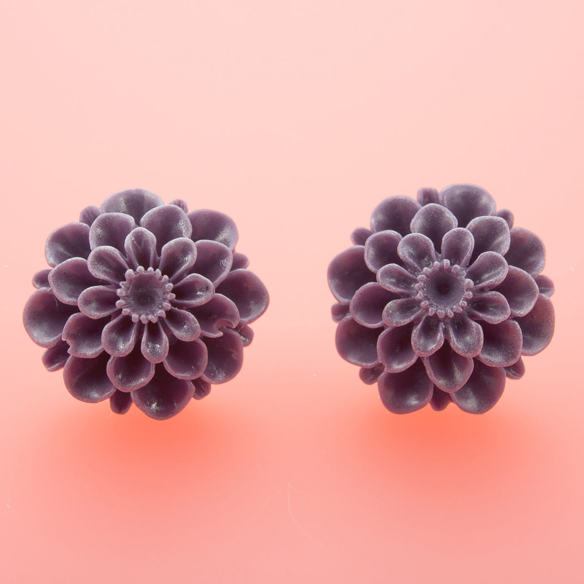 Lilac Dahlia Earrings