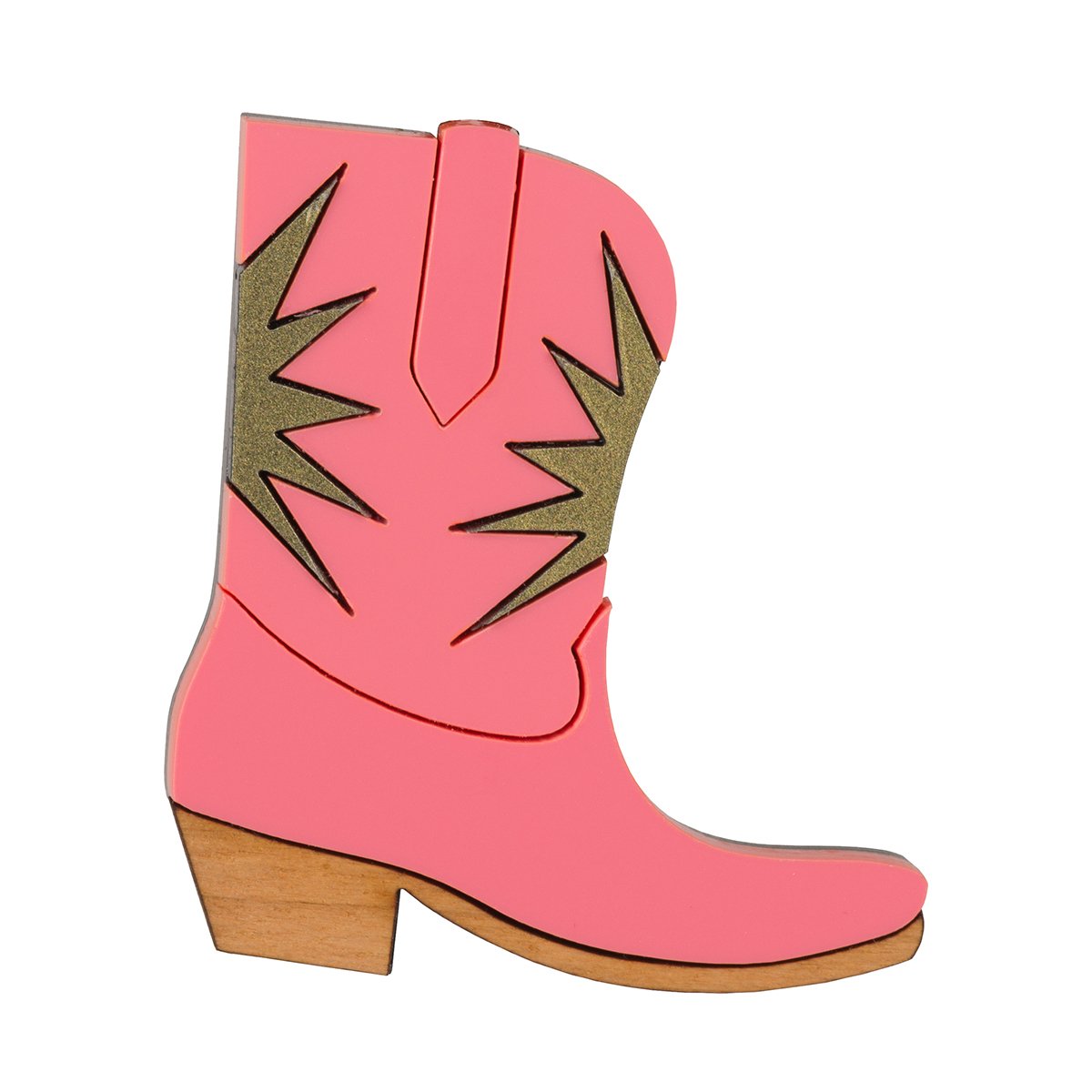 Lou Taylor Pink Cowboy Boot Brooch