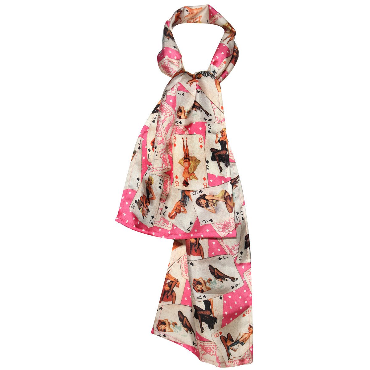 Pink Silk 1950's Pin Up Retro Scarf from Miss Budd