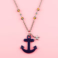 Nautical Anchor Necklace Navy Classic Hardware
