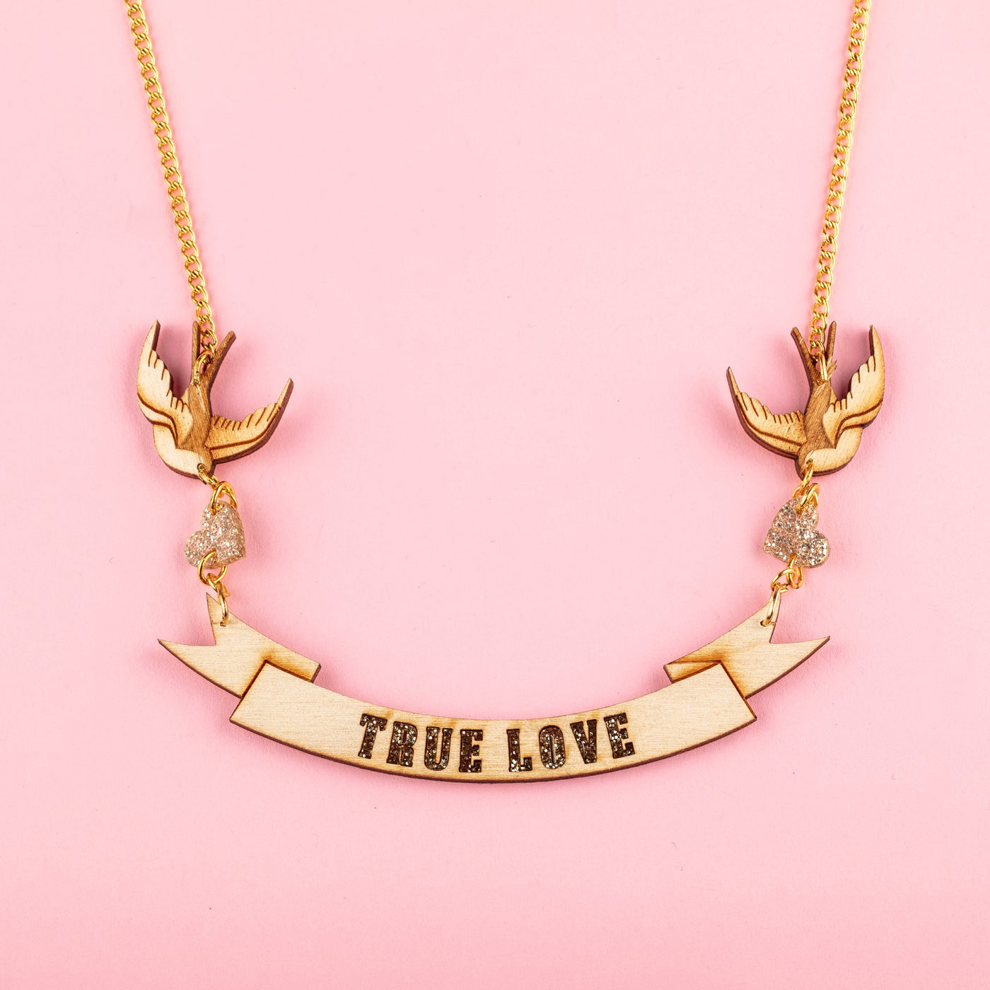 Nautical Scroll True Love Necklace