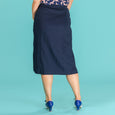 Navy Linen Skirt Art Deco Dream Skirt Emmy Design