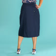 Navy Linen Skirt Emmy Design Art Deco Dream