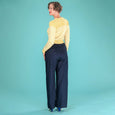 Navy Wide Leg Trousers Emmy Design Ship Mate Slacks