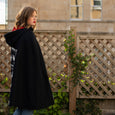 Navy Wool Hooded Cape Florence Dollydagger