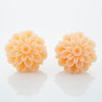 Peach Dahlia Earrings Dollydagger