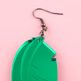 Perspex Leaf Earrings