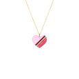 Pink Heart Necklace 18 Inch Dollydagger