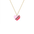 Pink Heart Necklace 24 Inch Dollydagger
