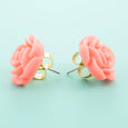 Pink Rose Earrings Dollydagger Vintage Charm