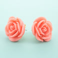 Pink Rose Earrings Side Dollydagger