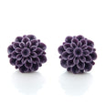 Purple Dahila Earrings Dollydagger Vintage