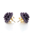 Purple Dahlia Earrings Vintage Charm Dollydagger