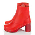 Red Clog Boots Swedish Hasbeens