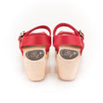 Red Peeptoe Clogs by Lotta from Stockholm at Dollydagger