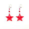 Red Star Earrings Classic Hardware