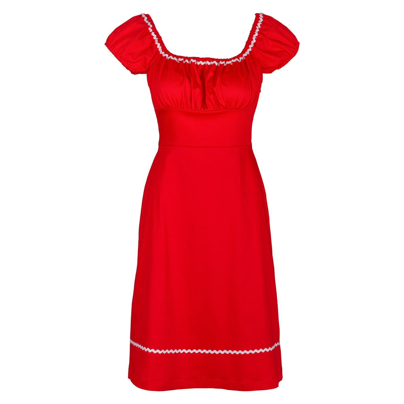 Dollydagger Polly Red Stretch Cotton Dress