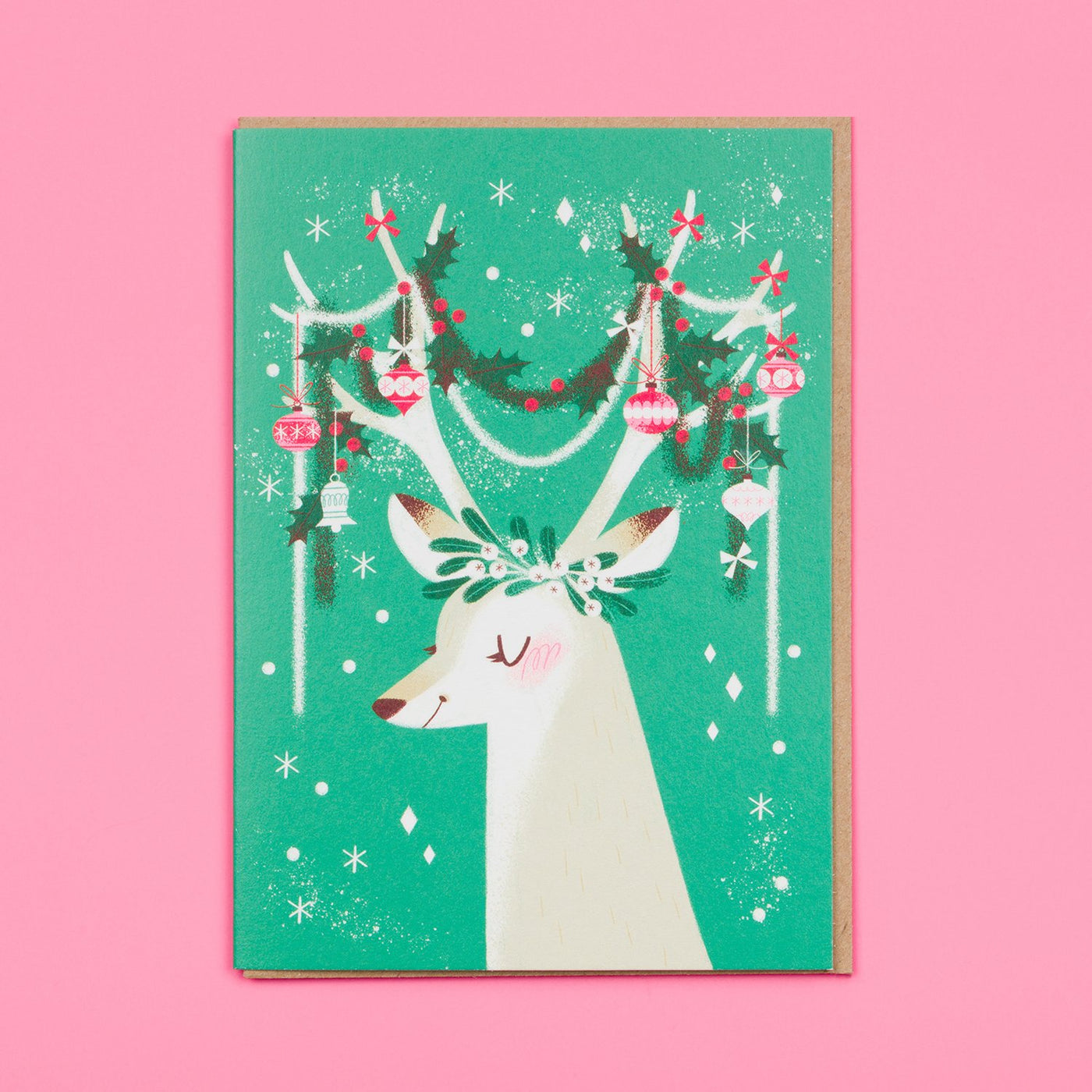 Reindeer Christmas Card Ohh Deer