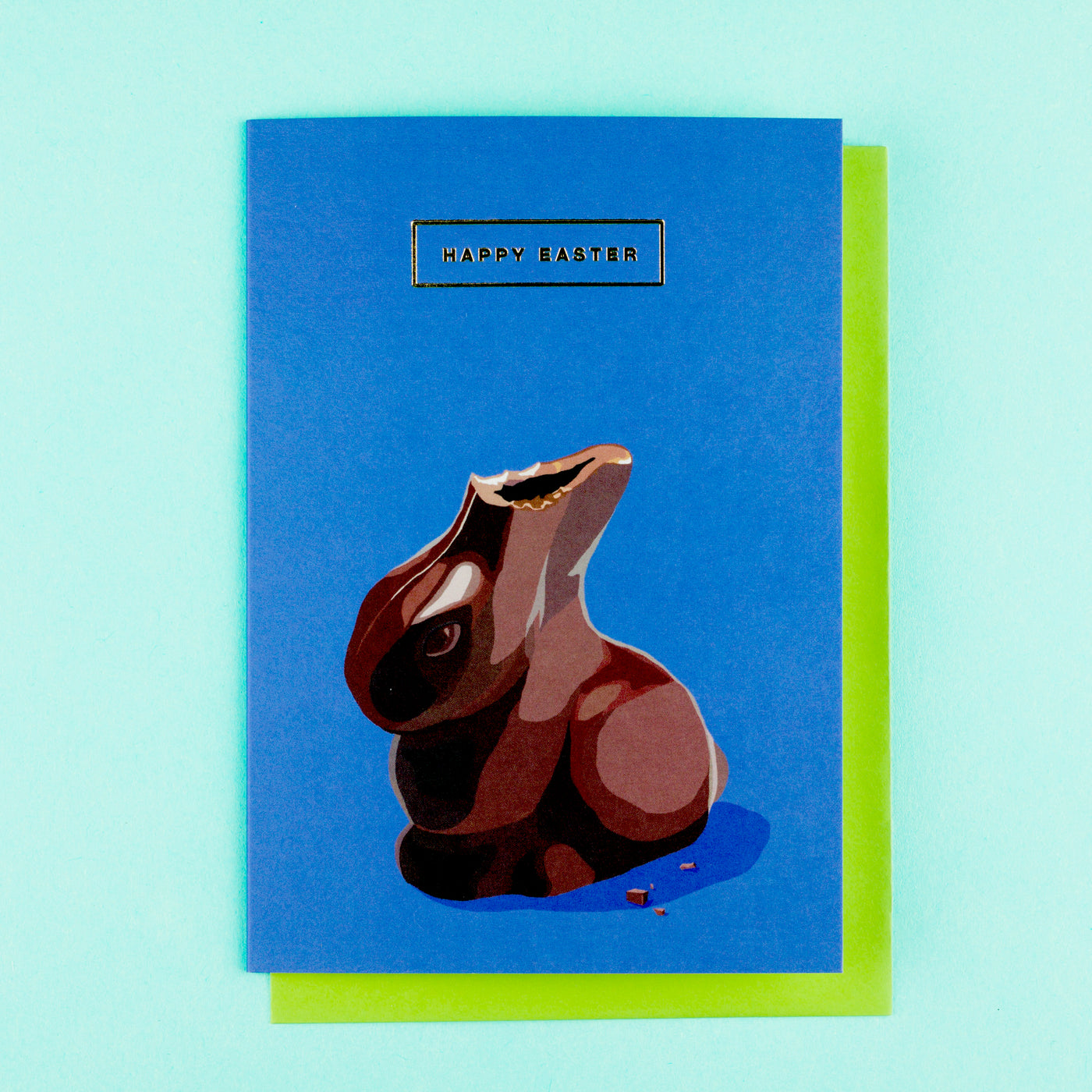 Retro Easter Card Chocolate Bunny Emily Brooks