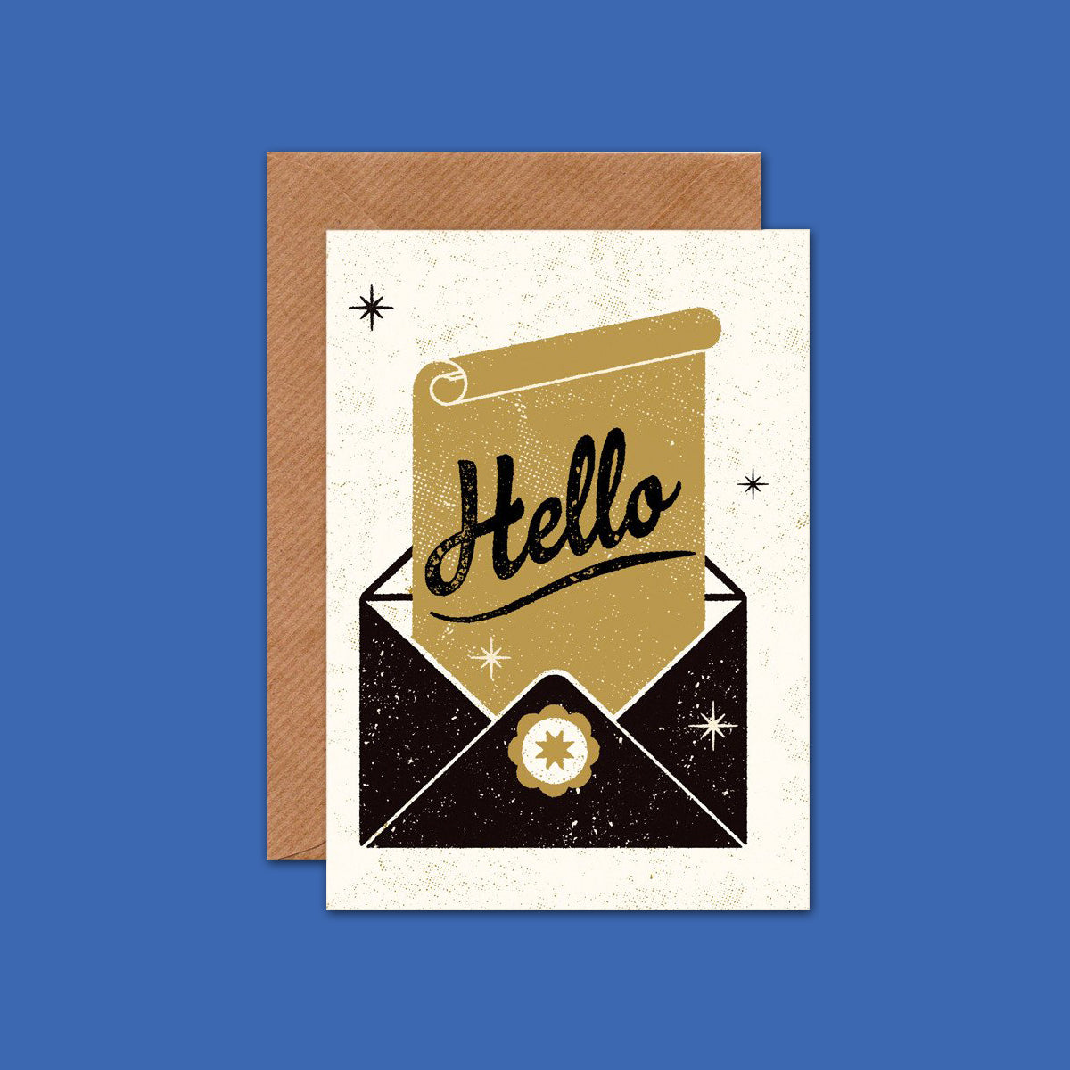 Retro Greeting Card Hello by Telegramme