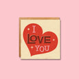 Retro Valentines Card I Love You by Telegramme