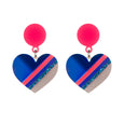 Rollerama Blue Heart of Glass Earrings Dollydagger