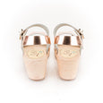 Rose Gold Leather Clogs by Lotta from Stockholm at Dollydagger