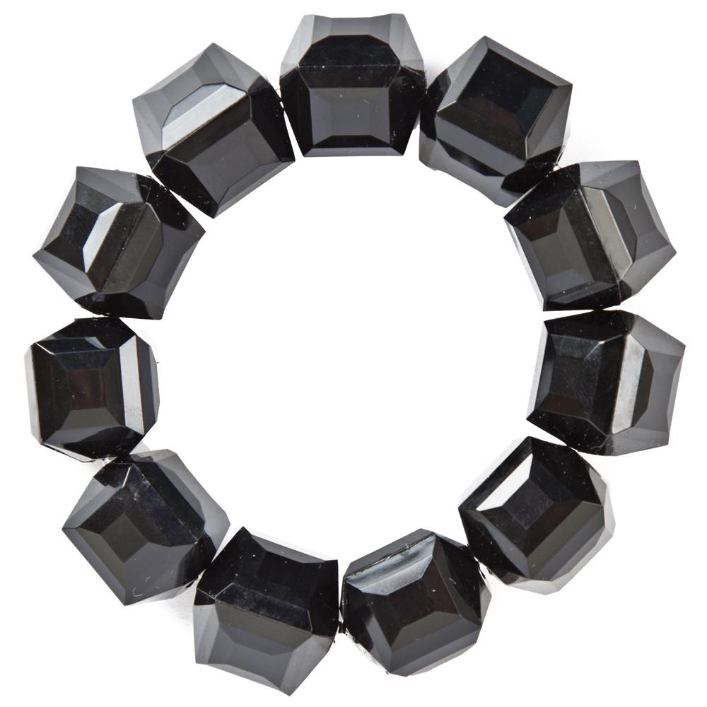 Tarina Tarantino Large Lucite Bead Bracelet Jet Black