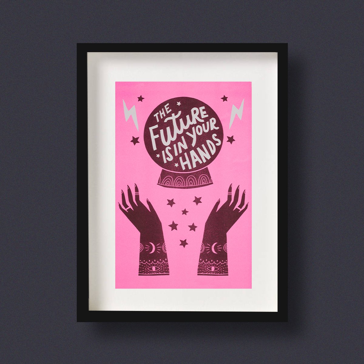 The Future is in Your Hands Riso Art Print