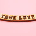 True Love Necklace Gold Wood
