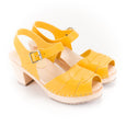 Yellow Peep Toe Clogs Lotta from Stockholm at Dollydagger