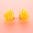Yellow Rose Earrings Dollydagger Vintage Charm