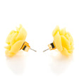 Yellow Rose Earrings Side Dollydagger